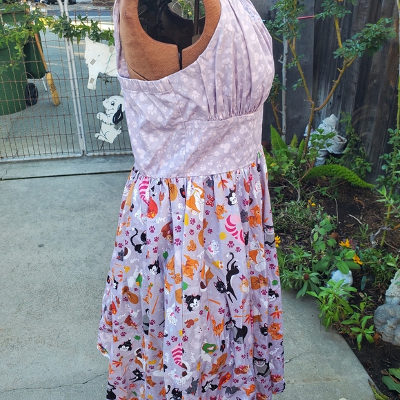 Disney Cats Dress in Lavender and Multicolor - Picture 7 of 8